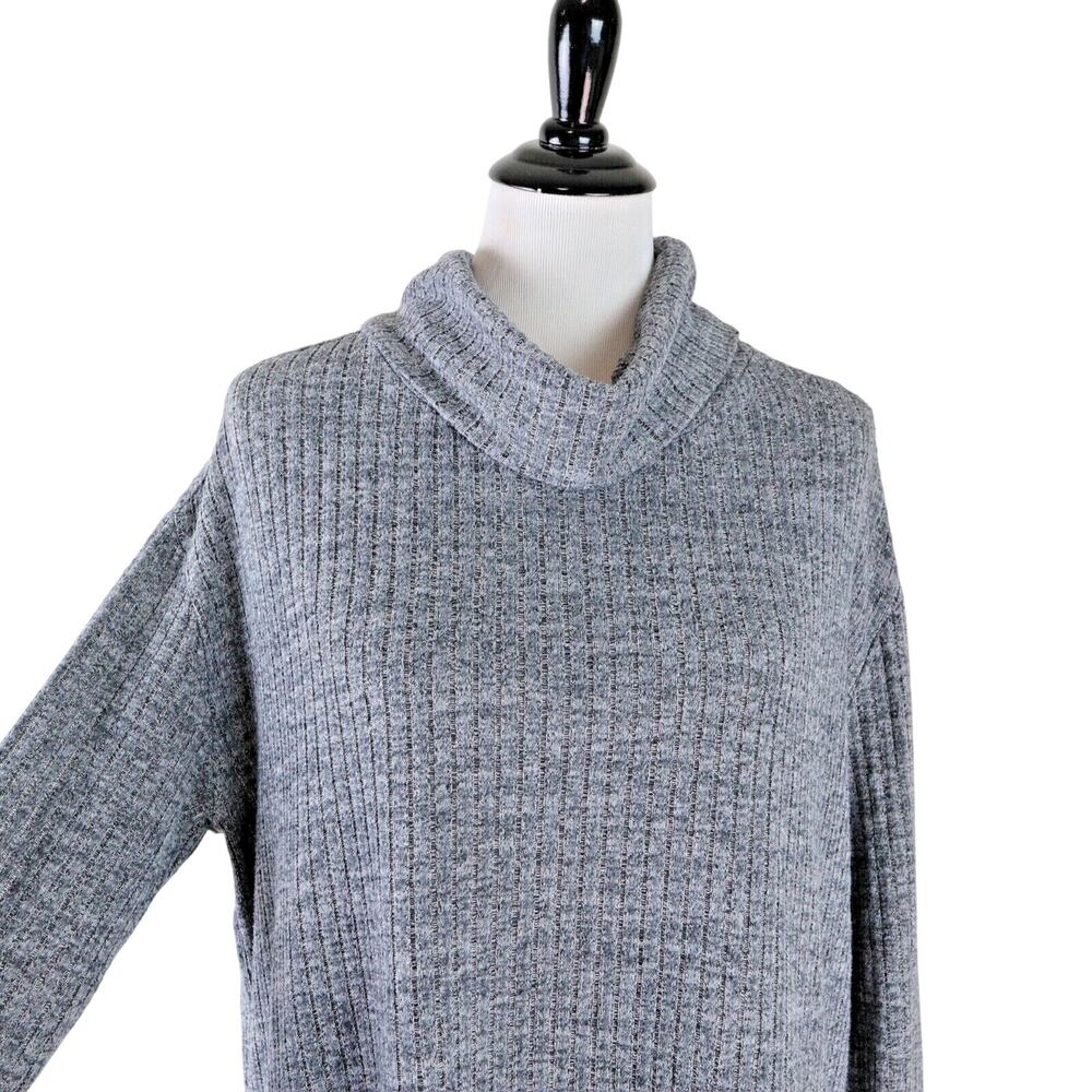 Anthropologie Size S Maeve Ribbed Turtleneck Sweater Gray - Picture 9 of 11